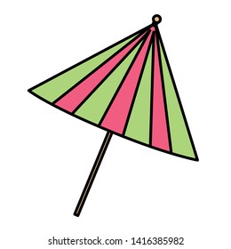 cocktail umbrella decoration isolated icon