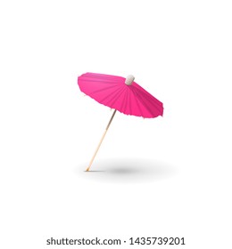 Cocktail umbrella isolated on white background for your creativity