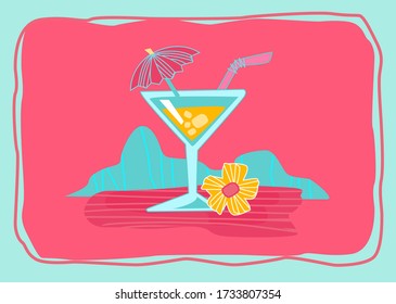 cocktail vector, beverage, bar, drink.