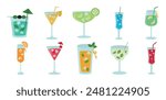 Cocktail Vector Element Collection Set