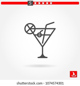 cocktail vector icon