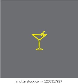 Cocktail vector icon 