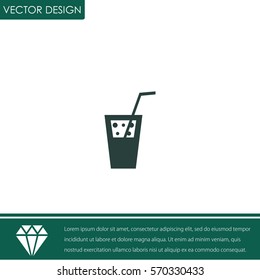 Cocktail  Vector Icon.