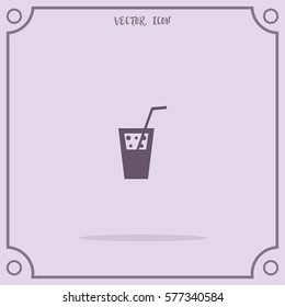Cocktail  Vector Icon.