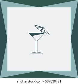  Cocktail  Vector Icon.