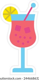 Cocktail vector icon. Can be used for printing, mobile and web applications.