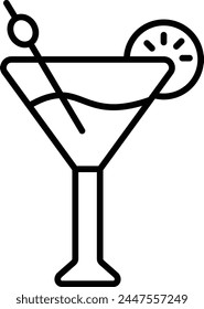 Cocktail vector icon. Can be used for printing, mobile and web applications.