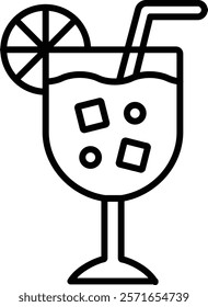 Cocktail vector icon. Can be used for printing, mobile and web applications.