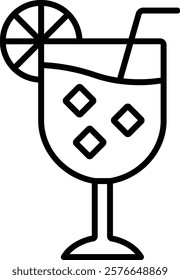 Cocktail vector icon. Can be used for printing, mobile and web applications.