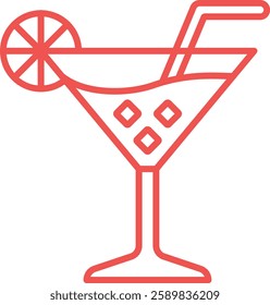 Cocktail vector icon. Can be used for printing, mobile and web applications.