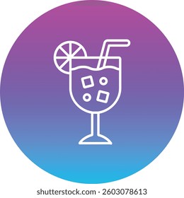 Cocktail vector icon. Can be used for printing, mobile and web applications.