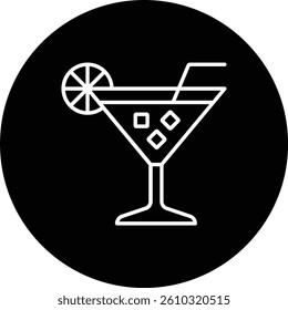 Cocktail vector icon. Can be used for printing, mobile and web applications.