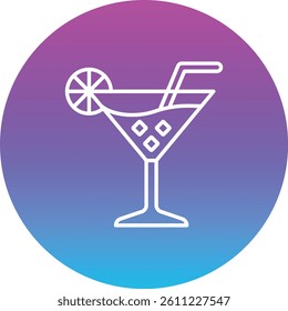 Cocktail vector icon. Can be used for printing, mobile and web applications.