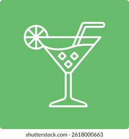Icono de Vector de cóctel. Se puede utilizar para aplicaciones de impresión, móviles y de Web.