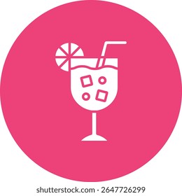 Cocktail vector icon. Can be used for printing, mobile and web applications.
