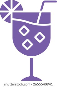 Ícone do vetor de coquetel. Pode ser usado para impressão, aplicativos móveis e da Web.