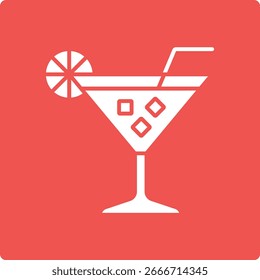 Cocktail vector icon. Can be used for printing, mobile and web applications.