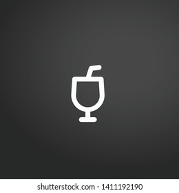 Cocktail vector icon. Cocktail concept stroke symbol design. Thin graphic elements vector illustration, outline pattern for your web site design, logo, UI. EPS 10.