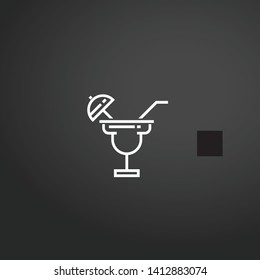 Cocktail vector icon. Cocktail concept stroke symbol design. Thin graphic elements vector illustration, outline pattern for your web site design, logo, UI. EPS 10.