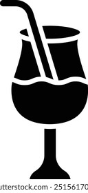 Ilustración de diseño de icono de Vector de cóctel