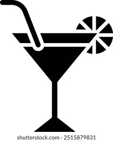Cocktail Vector Icon Design Illustration
