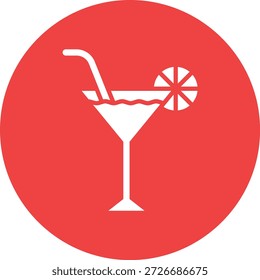 Ilustración de diseño de icono de Vector de cóctel