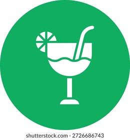 Ilustración de diseño de icono de Vector de cóctel