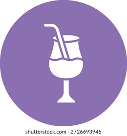 Ilustración de diseño de icono de Vector de cóctel