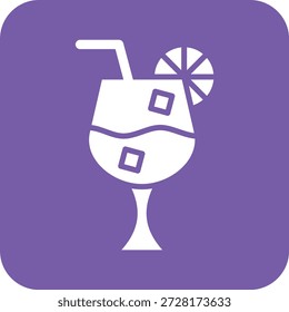 Ilustración de diseño de icono de Vector de cóctel