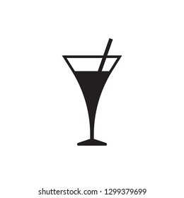 Cocktail vector icon, drink icon