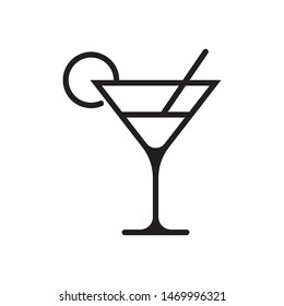 Cocktail vector icon, drink icon