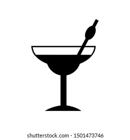 Cocktail vector icon. drink illustration symbol.