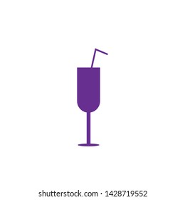 Cocktail vector icon flat design