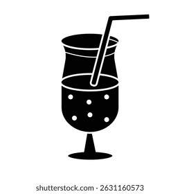 Cocktail vector icon. Illustration isolated on white background for graphic and web design