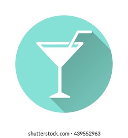 Cocktail vector icon. Illustration isolated for graphic and web design.