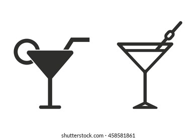 Cocktail vector icon. Illustration isolated on white background for graphic and web design.