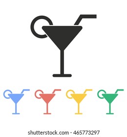 Cocktail vector icon. Illustration isolated on white background for graphic and web design.