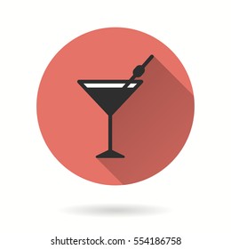 Cocktail vector icon. Illustration isolated for graphic and web design.