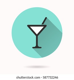 Cocktail vector icon. Illustration isolated for graphic and web design.