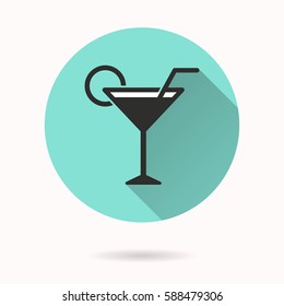 Cocktail vector icon. Illustration isolated for graphic and web design.