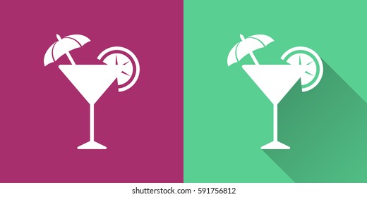 Cocktail vector icon. Illustration isolated for graphic and web design.