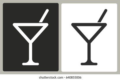 Cocktail vector icon. Illustration isolated for graphic and web design.