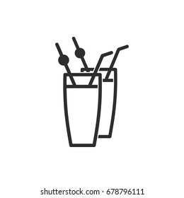 Cocktail vector icon. Illustration isolated for graphic and web design.