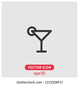 Cocktail vector icon illustration.Light backround.Premium quality.