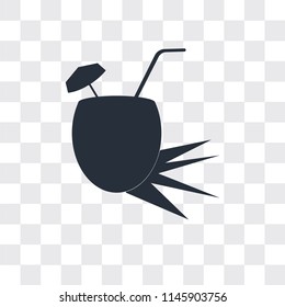 Cocktail vector icon isolated on transparent background, Cocktail logo concept