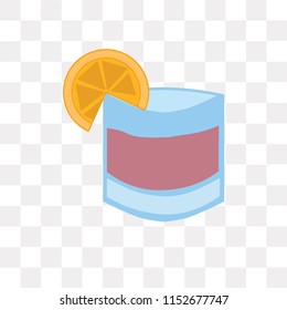 Cocktail vector icon isolated on transparent background, Cocktail logo concept