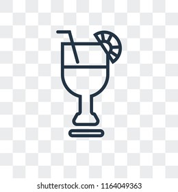 Cocktail vector icon isolated on transparent background, Cocktail logo concept