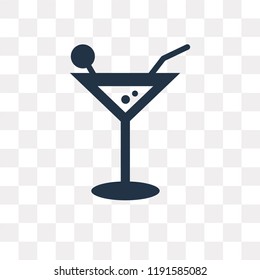 Cocktail vector icon isolated on transparent background, Cocktail transparency concept can be used web and mobile