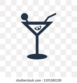 Cocktail vector icon isolated on transparent background, Cocktail transparency concept can be used web and mobile