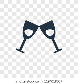 Cocktail vector icon isolated on transparent background, Cocktail transparency logo concept